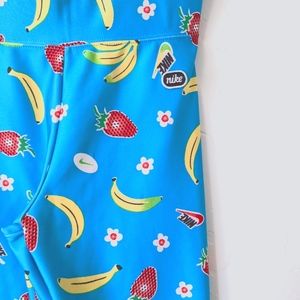 Nike High Rise Leggings - Size XS - Blue Fruit Pattern